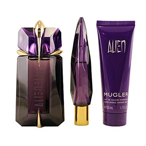 Thierry Mugler Alien Gift Set 60ml Refillable EDP + 50ml Shower Milk + 10ml EDP