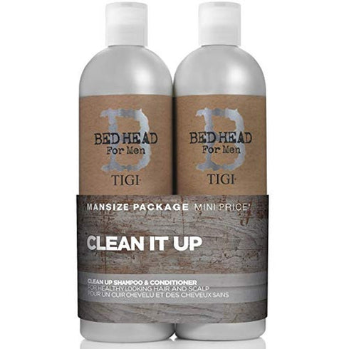 Tigi Duo Pack Bed Head For Men Clean Up 750ml Shampoo + 750ml Conditioner