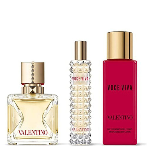 Valentino Voce Viva Gift Set 50ml EDP + 15ml EDP + 100ml Body Lotion