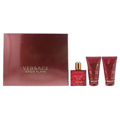 Versace Eros Flame Gift Set 50ml EDP + 50ml Shower Gel + 50ml Aftershave Balm