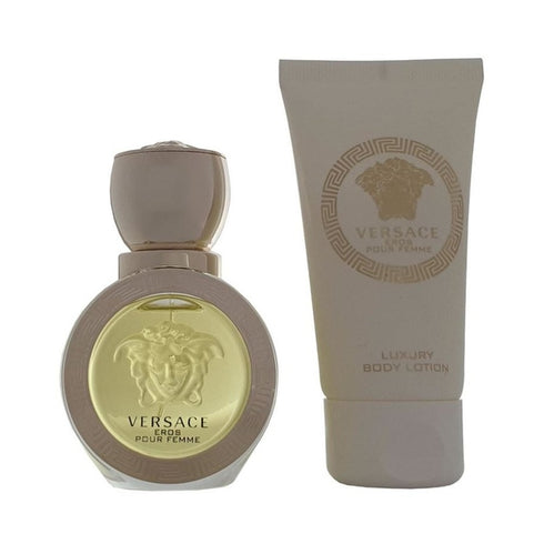 Versace Eros Pour Femme Gift Set 100ml EDT + 100ml Body Lotion