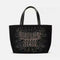 Victoria's Secret Black With Gold Logo Shoulder Bag