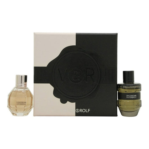 Viktor & Rolf Gift Set 7ml FlowerBomb EDP + 7ml Spicebomb EDT