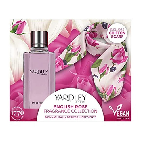 Yardley English Rose Gift Set 50ml EDT + Floral Scarf