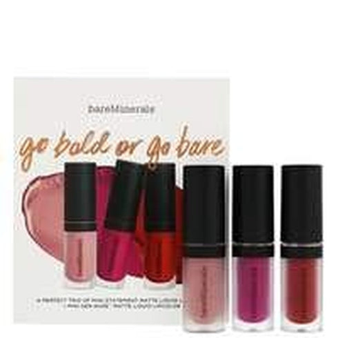 bareMinerals Go Bold or Go Bare Set 3 x 2ml Matte Liquid Lipcolor