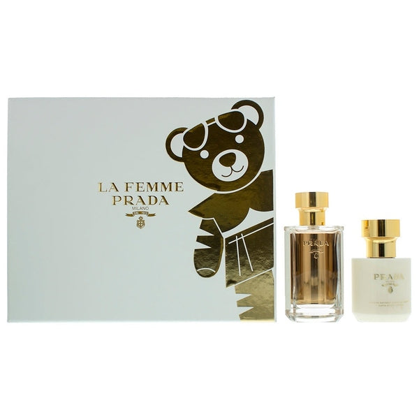 Prada La Femme Gift Set 50ml EDP 100ml Body Lotion